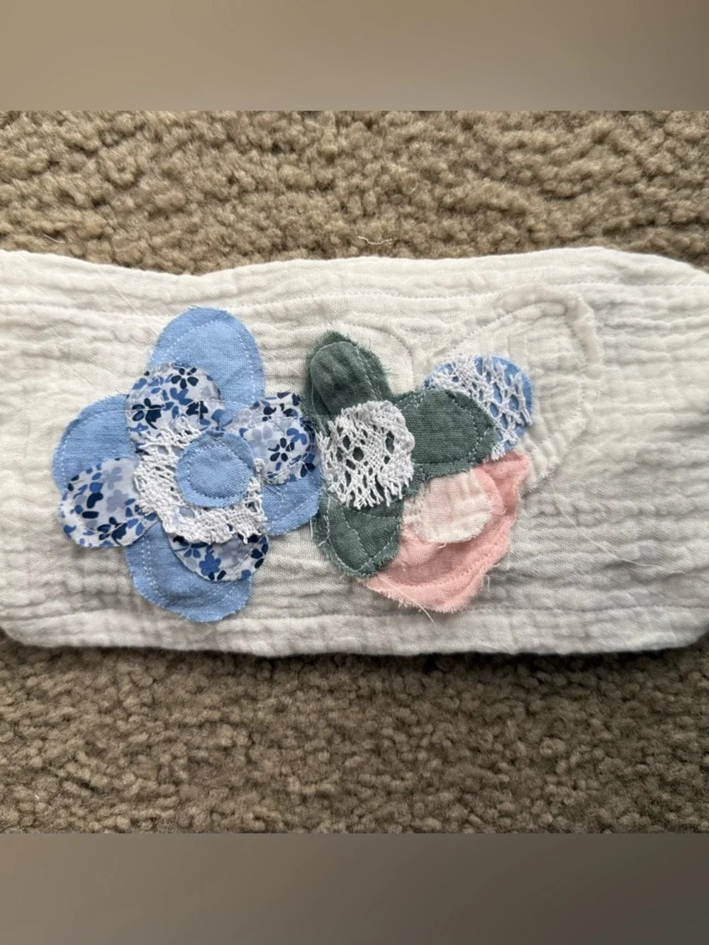 Boho Wide Patchwork Headband Set of 2 | Cotton Linen Lace Festival Hairband Duo
